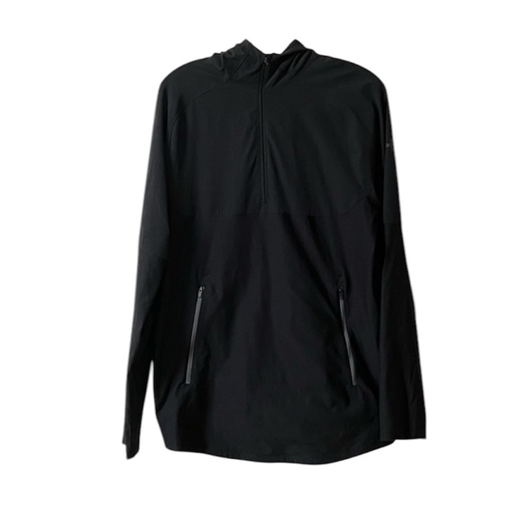 Under Armour Men’s Black 1/4 Zip Hooded Pullover Pockets Medium Athleticl - Picture 1 of 5